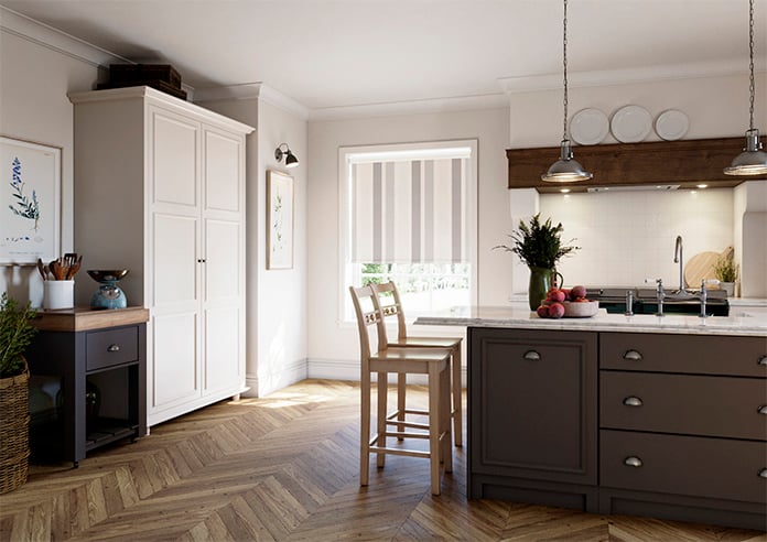 Cowes Stripe (Blackout), Grey Mist - Roller Blind - Image 7